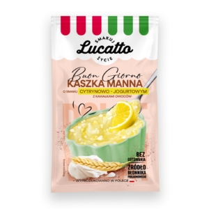 Kasza manna jogurt cytryna z kawałkami cytryn