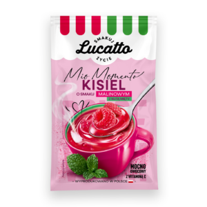 Kisiel malina z nutką mięty