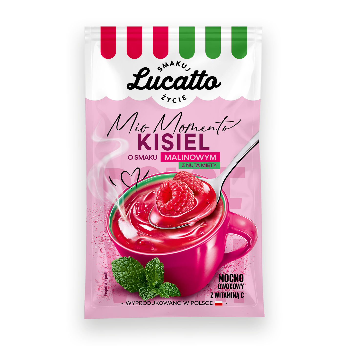 Lucatto Kisiel instant o smaku malina z mieta