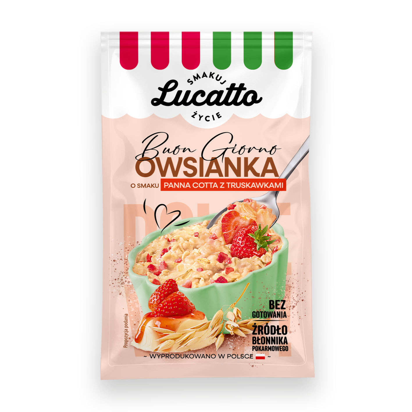Owsianka panna cotta z truskawkami - obrazek 1