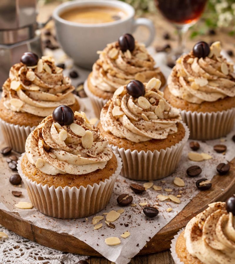 Babeczki „espresso & amaretto” z kremem kawowym 1 Babeczki „espresso & amaretto” z kremem kawowym
