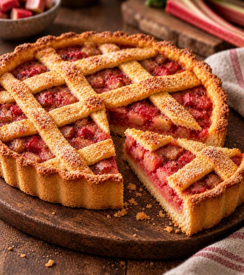 Tarta rabarbarowa 1 tarta rabarbarowa
