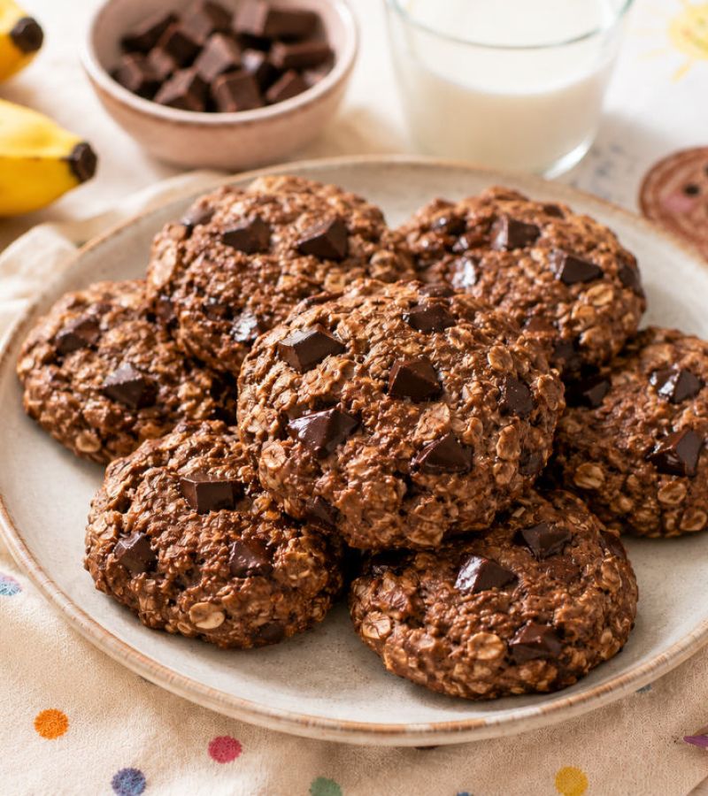 Ciasteczka bananowe „choco smile” 1 Ciasteczka bananowe