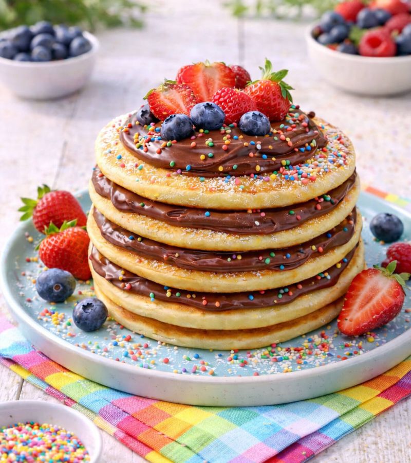 Pancakes z kremem czekoladowym 1 Pancakes z kremem czekoladowym