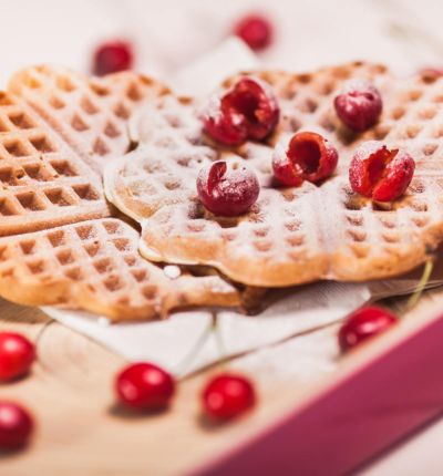 Jesienna tarta z gruszką i cynamonem 5 Chrupiące gofry