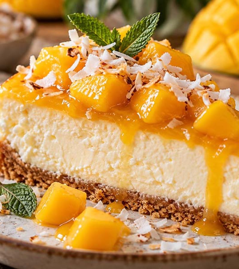 Sernik kokosowy z mango 1 sernik kokosowy z mango przepis bez pieczenia