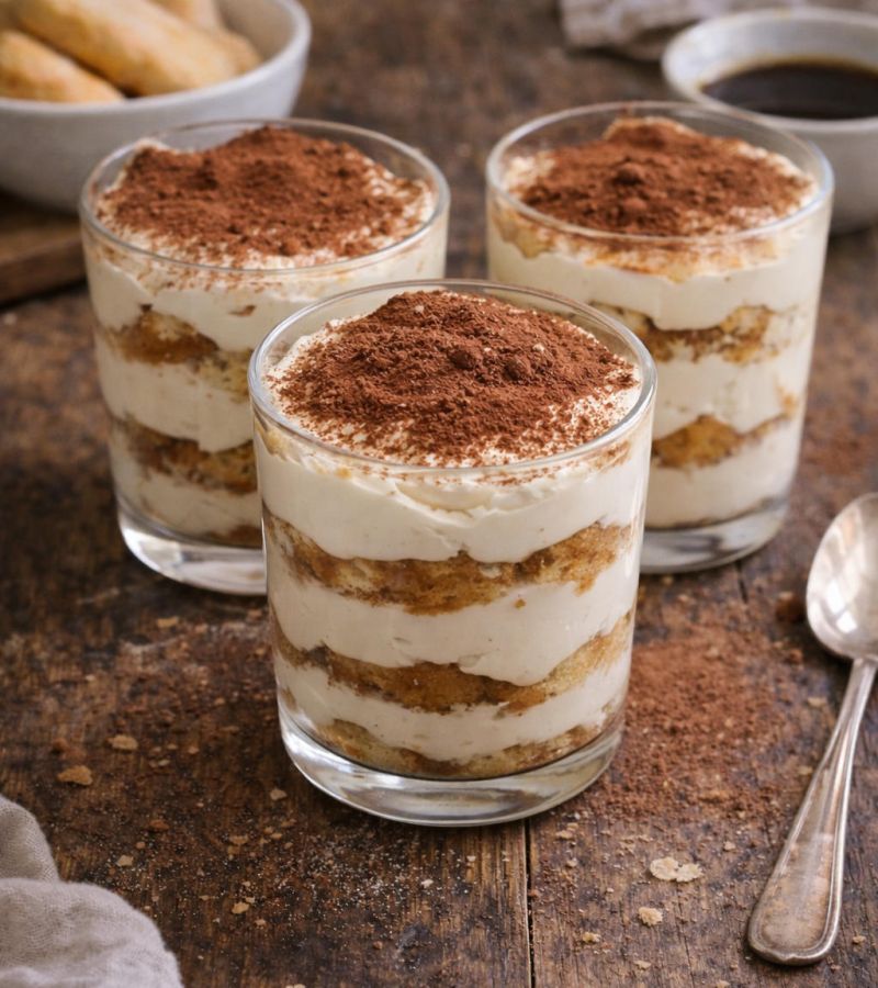 Pucharki tiramisu w 10 minut 1 Pucharki tiramisu w 10 minut