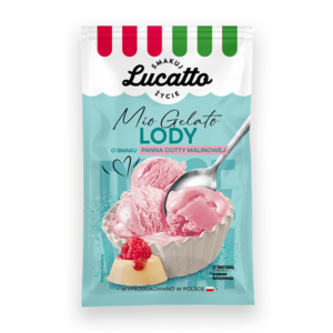 Lody o smaku panna cotty malinowej