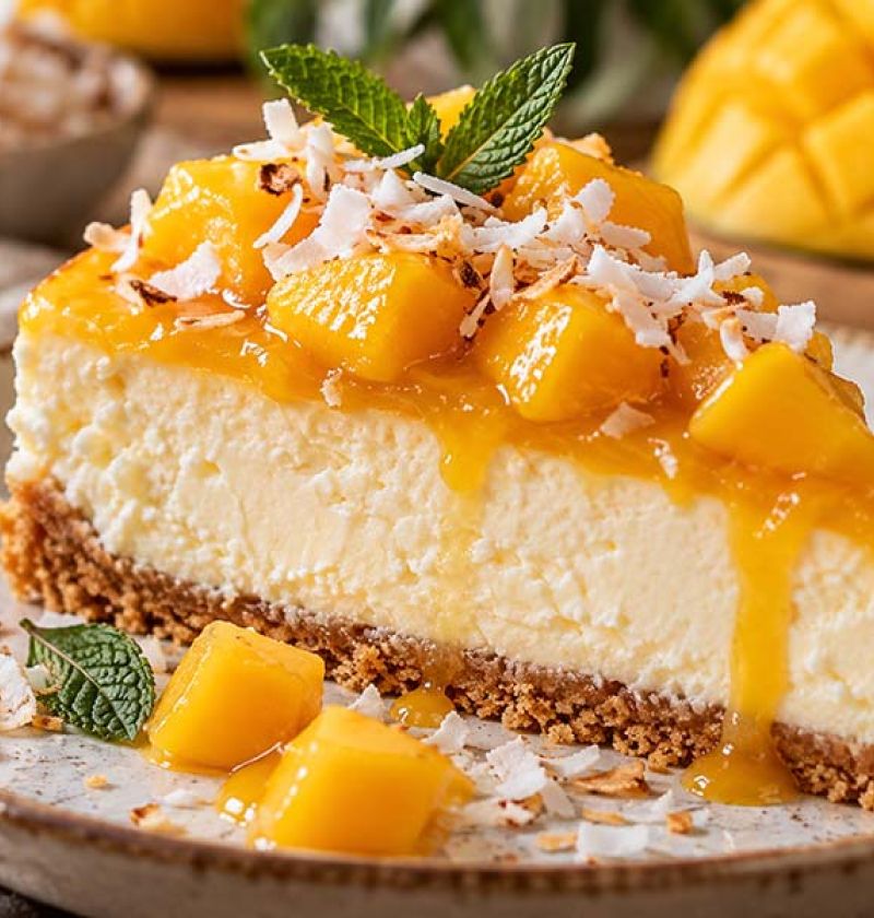 sernik kokosowy z mango przepis bez pieczenia 09afe1ce