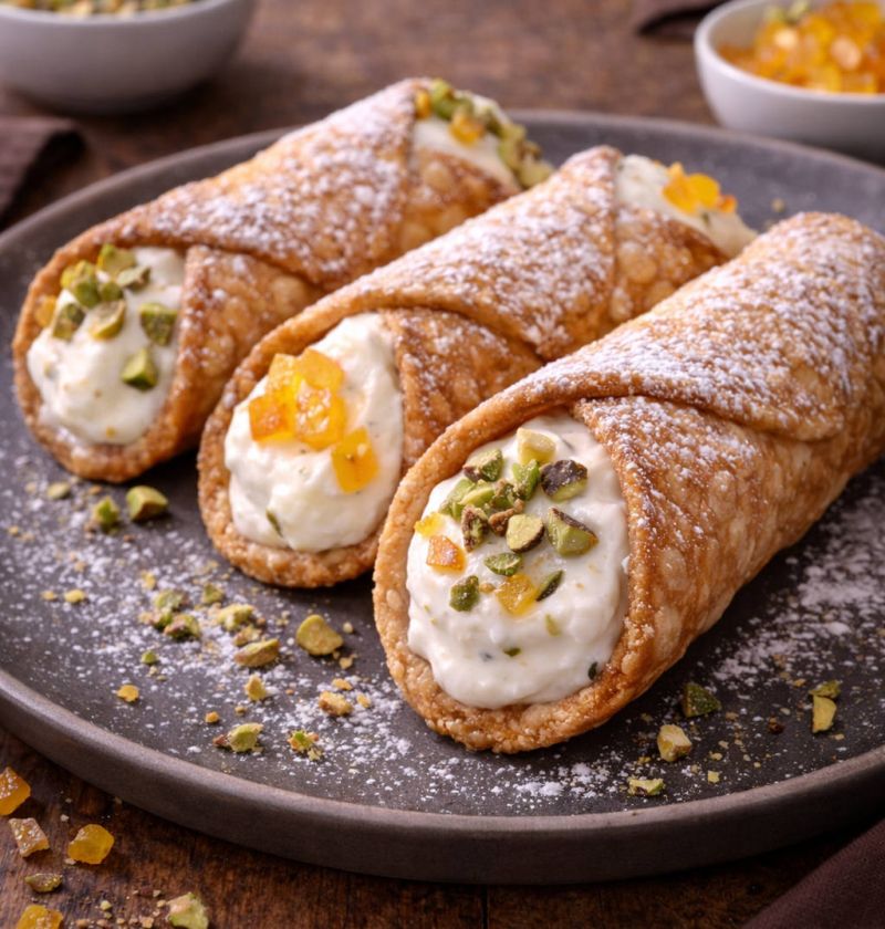 Cannoli (wersja domowa z kremem ricotta)