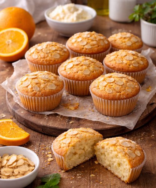 Muffinki z ricottą i pomarańczą bez cukru