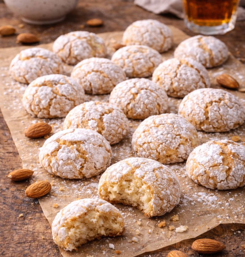 Klasyczne amaretti (migdałowe ciasteczka) 1 Klasyczne amaretti (migdałowe ciasteczka)