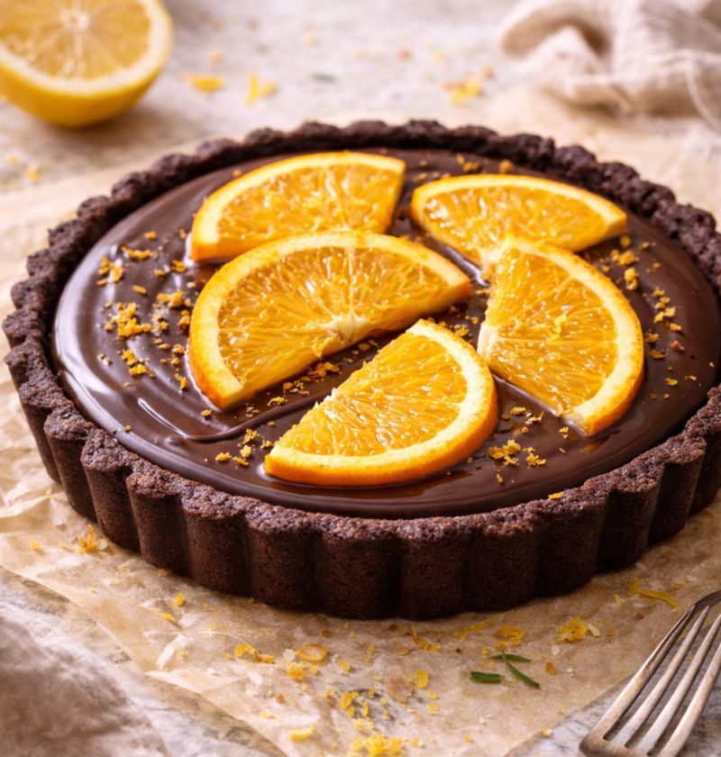 Mini tarta czekoladowa z pomarańczą