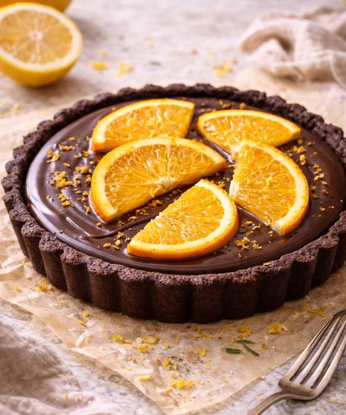 Mini tarta czekoladowa z pomarańczą