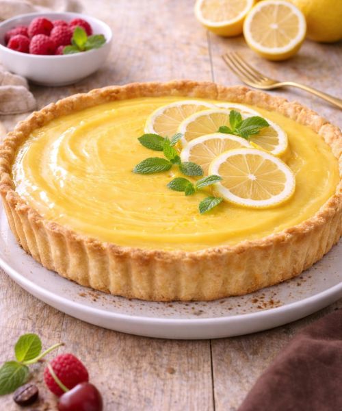 Tarta z kremem cytrynowym (lemon curd)