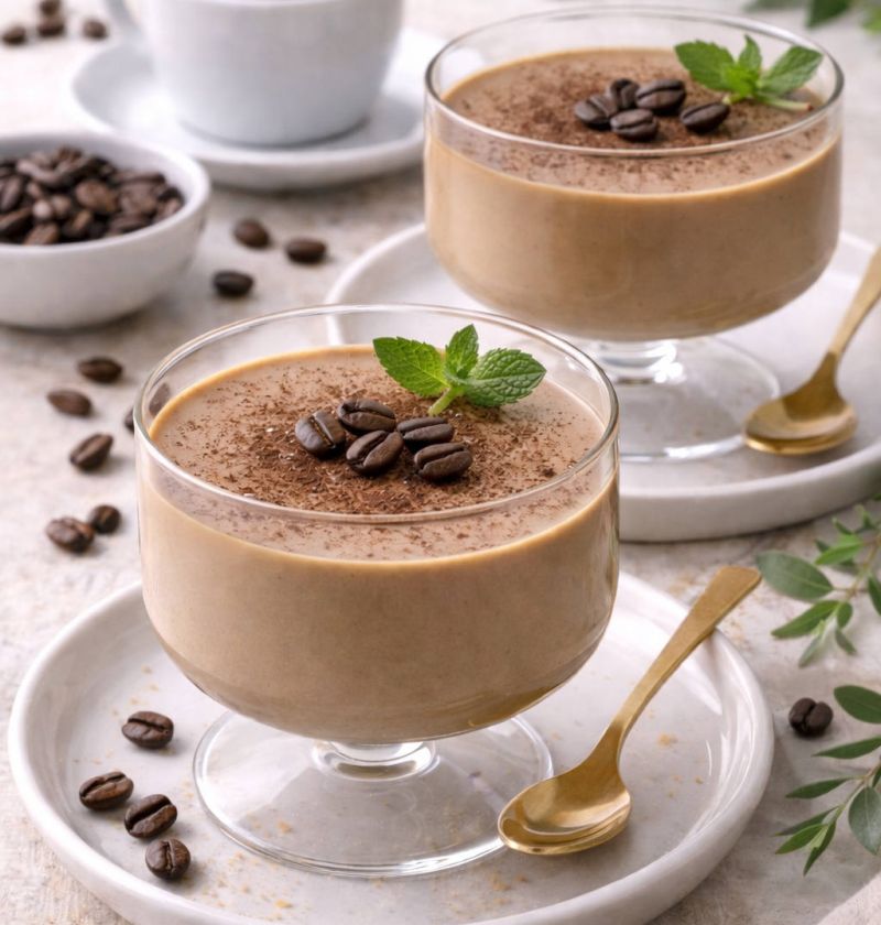 Kawowa panna cotta z nutą migdałową