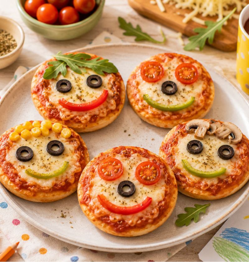 Mini pizze „happy faces” 1 Mini pizze