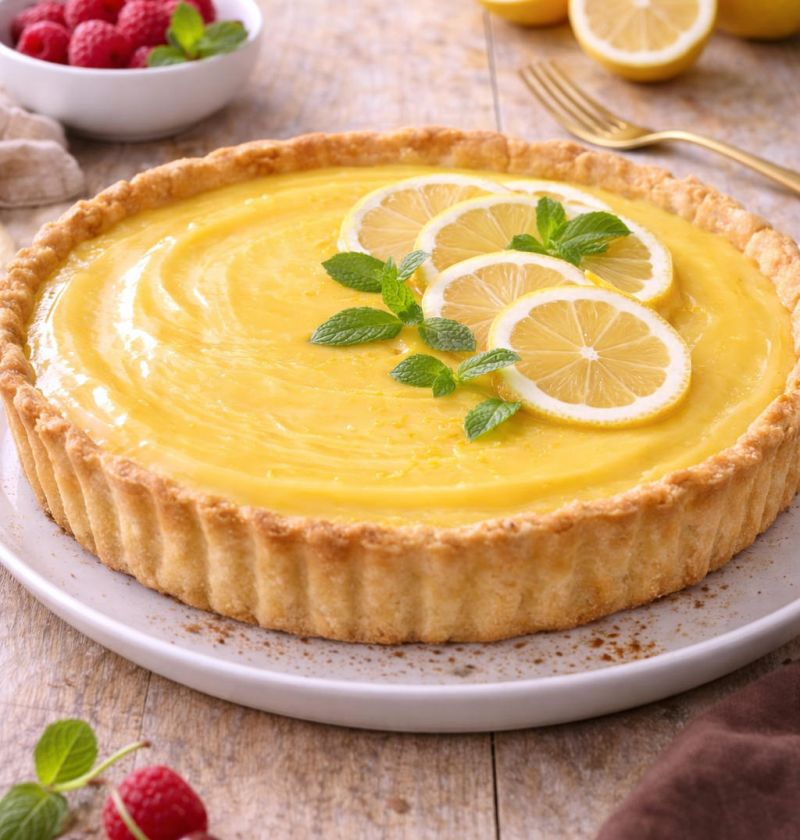 Tarta z kremem cytrynowym (lemon curd)