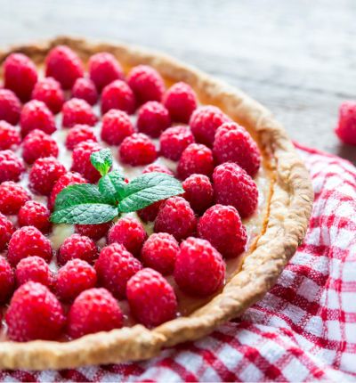 Jesienna tarta z gruszką i cynamonem 4 Tarta z malinami