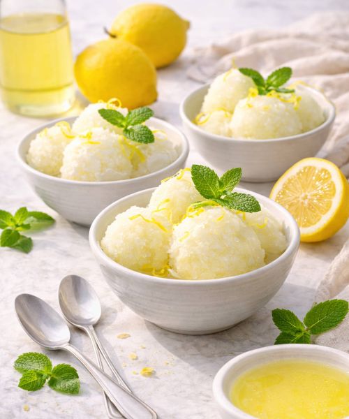 Lody cytrynowe jak sorbet „Limoncello”